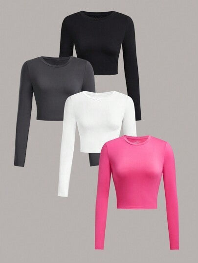 New Springsummer Long-sleeve Top Stylish And Slim-fit