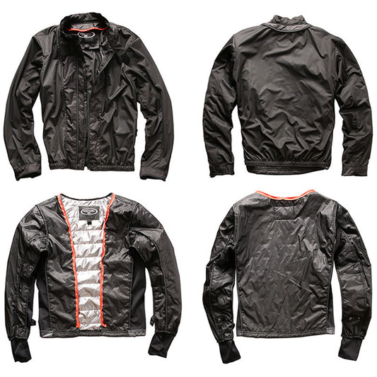 Men's Genuine Leather Stand Collar Slim Motorcycle Suit