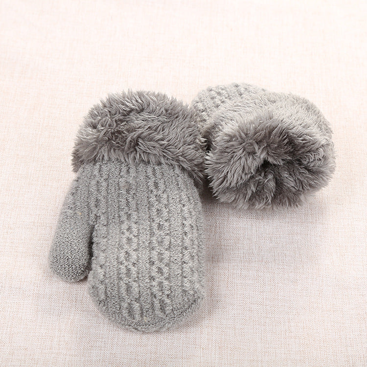 Double-layer Knitted Drop-resistant Velvet Gloves
