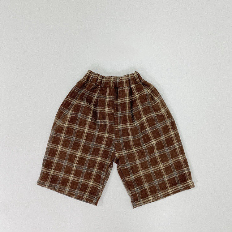 Fashion Personality Children's Plaid Stylish Pants