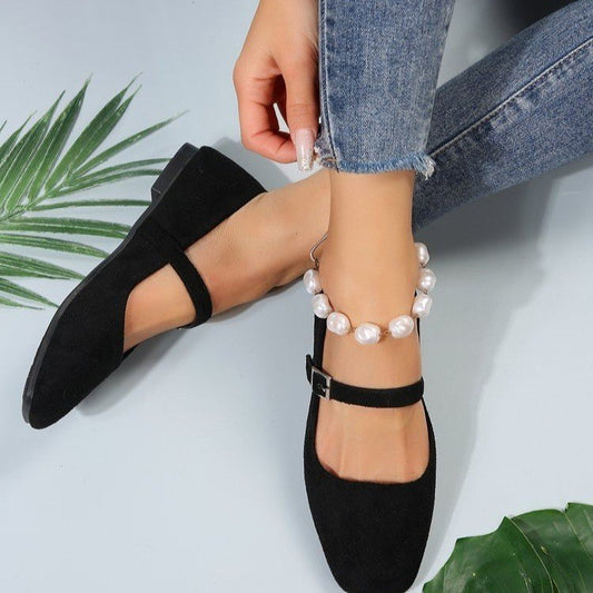 Low Heel Low-cut Women's Embroidered Shoes