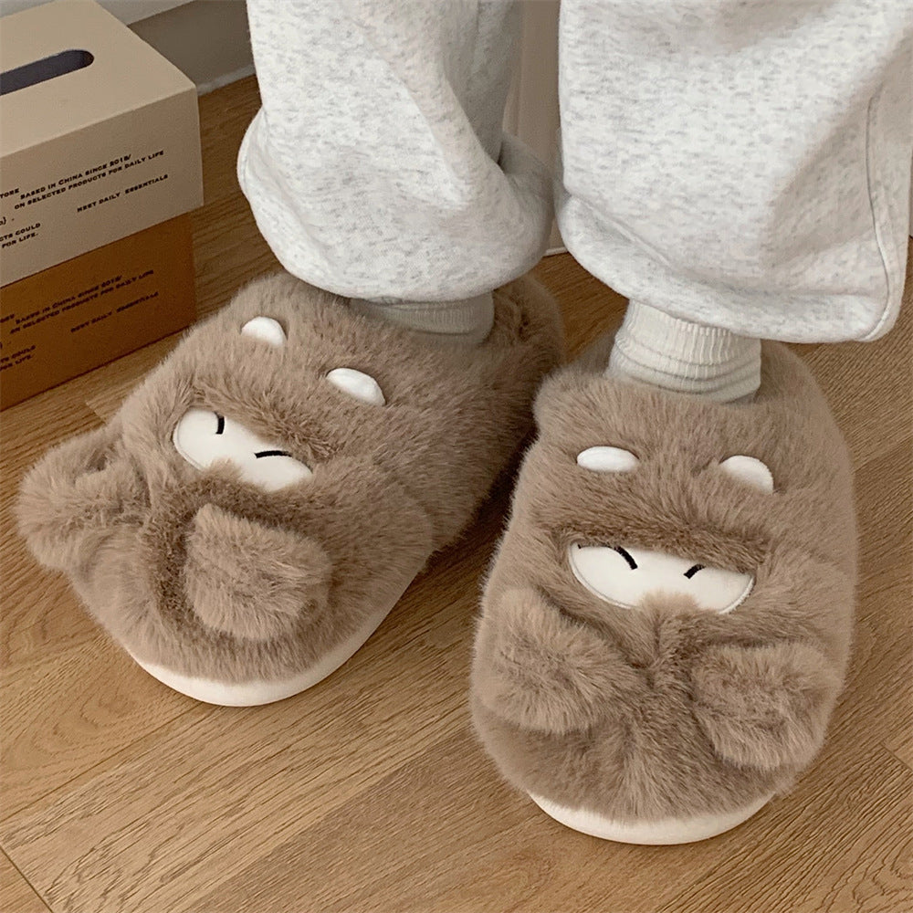 Women's Fashion Casual Plush Wrapped Head Cotton Slippers