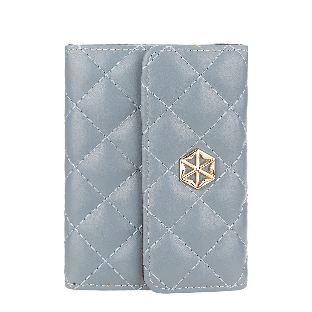 New Women's Card Bag Embossed Multi-card Compact Buckle Purse