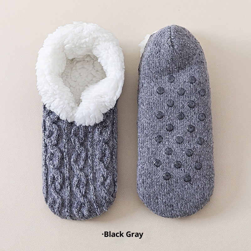 Fleece Lined Padded Warm Keeping Lamb Wool Socks