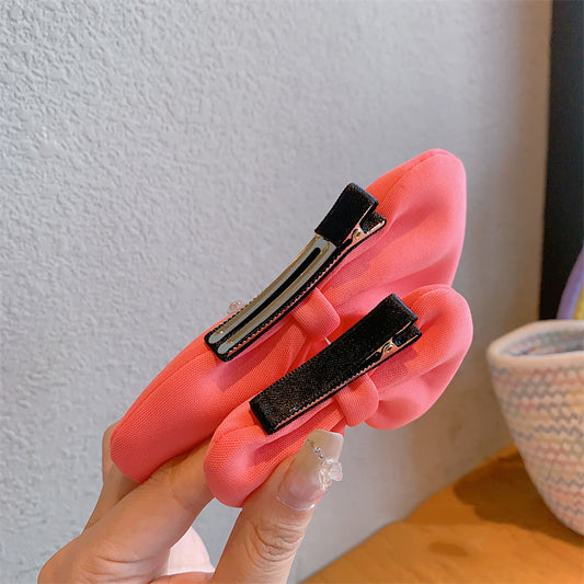 3D Ear Basic Big Bow Hair Clip