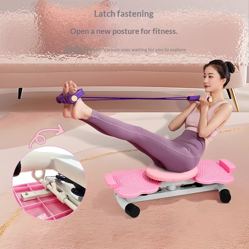 Portable, Solid-color Dual-pedal Spinning Fitness Equipment For Home Use