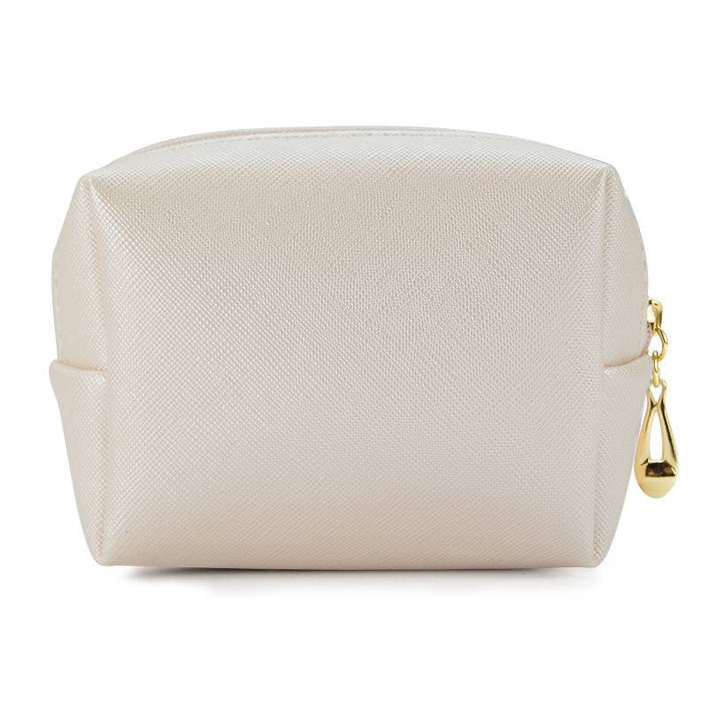 PU Leather Octagonal Square Makeup Storage Bag, Simple Design