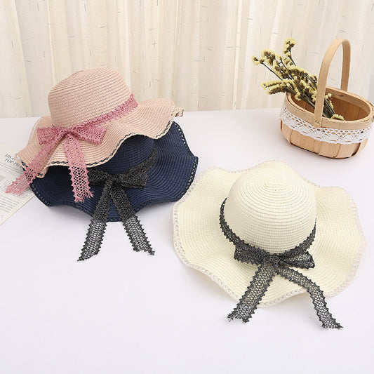 Large Brim Foldable Bow Beach Holiday Shade Hat