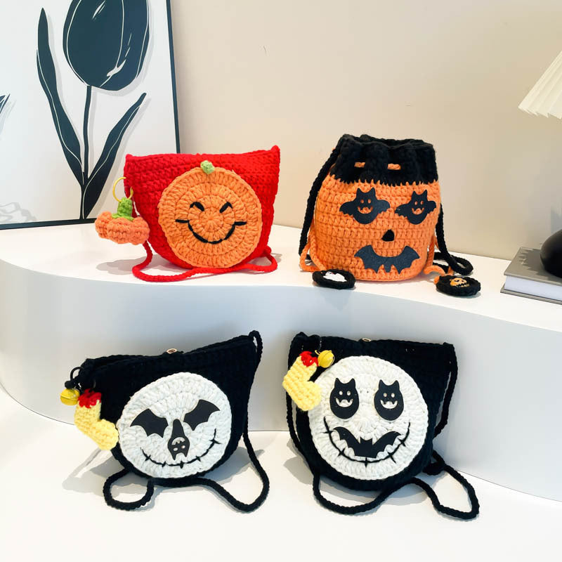 Handmade Wool Funny Bat Woven Shoulder Messenger Bag