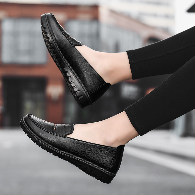 Women's Flat Casual Slip-on Leather Shoes