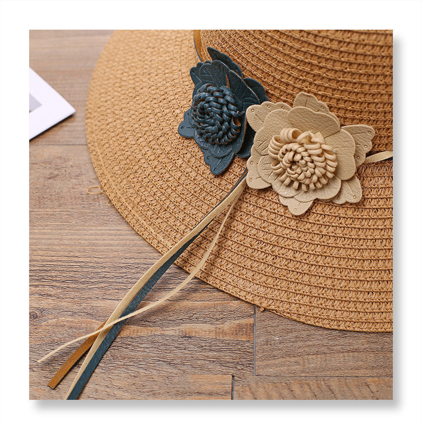 New Hot Sell Braided Flower Women's Straw Hat