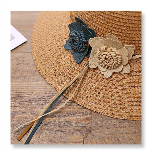 New Hot Sell Braided Flower Women's Straw Hat