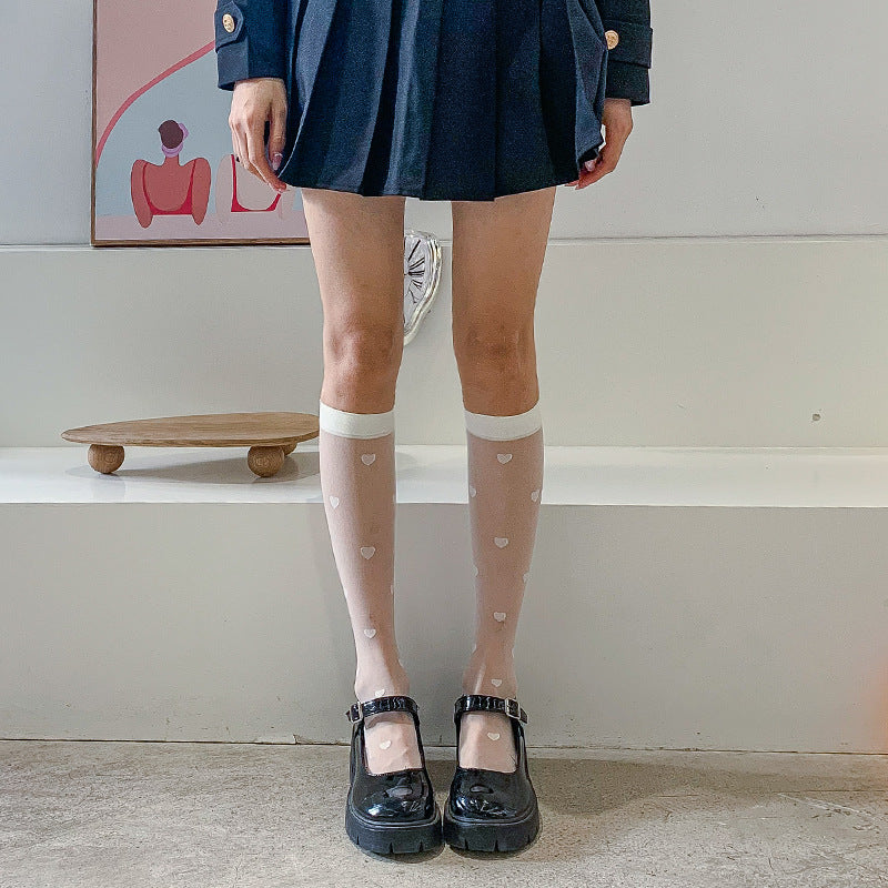 Summer New Cute Over-the-knee  Lace Calf Socks