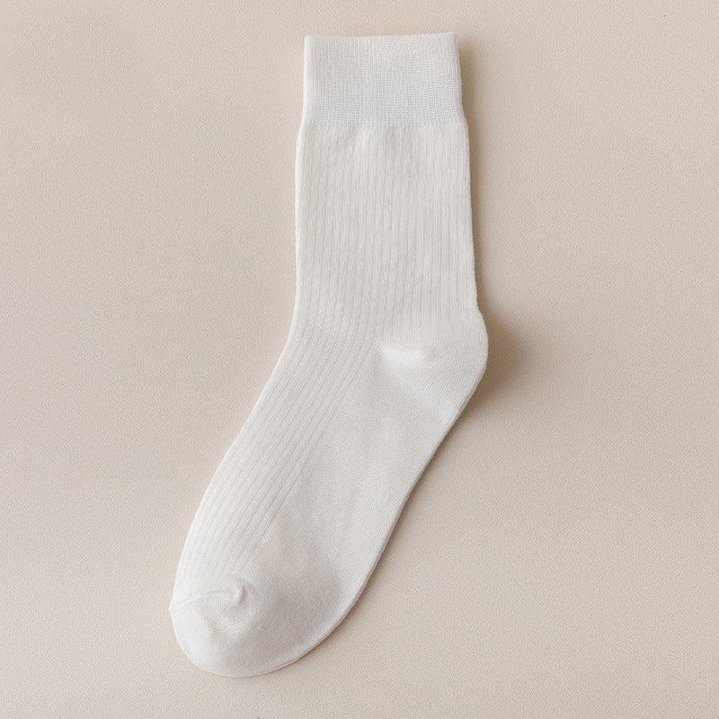 Solid Color Vertical Stripe Deodorant Business Stockings