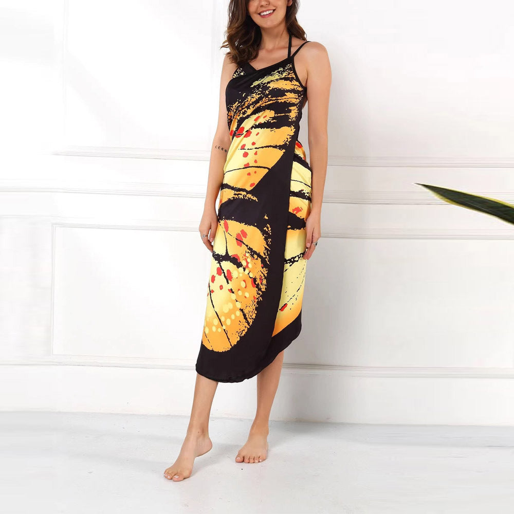 Printed Sexy Comfortable Beach Cover-Up Dress