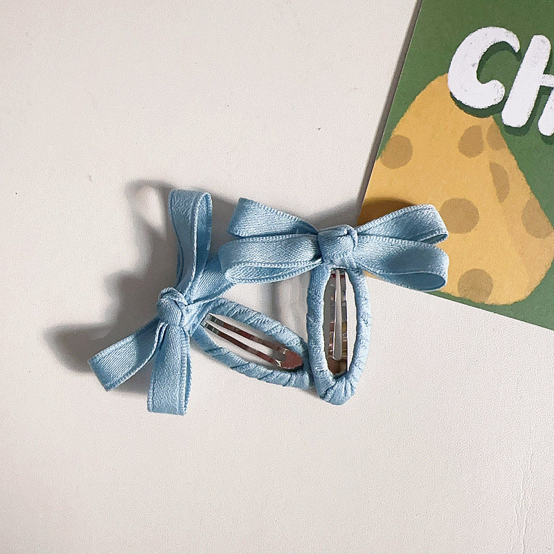 New Spring And Summer Candy Color Series Cotton Tape Bow Hair Accessories