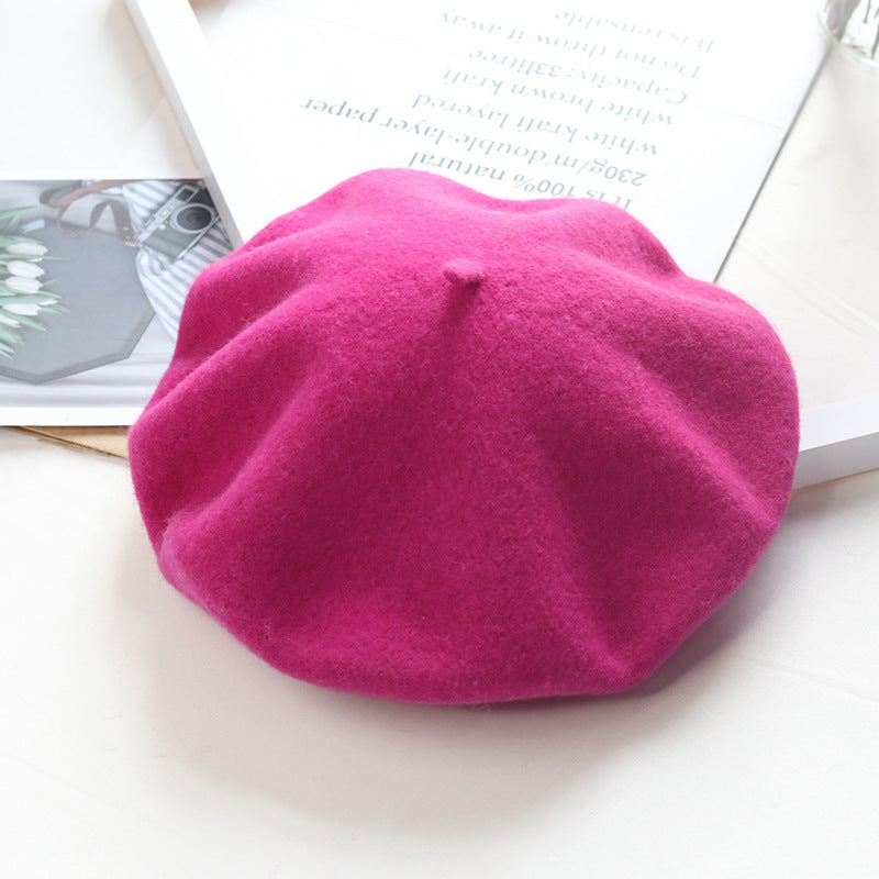 Children's Fashion Retro Warm Painter Woolen Knitted Hat