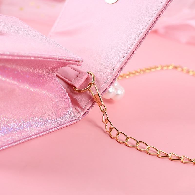 Pearl Portable Diagonal Dual-use Trendy Children's Bag