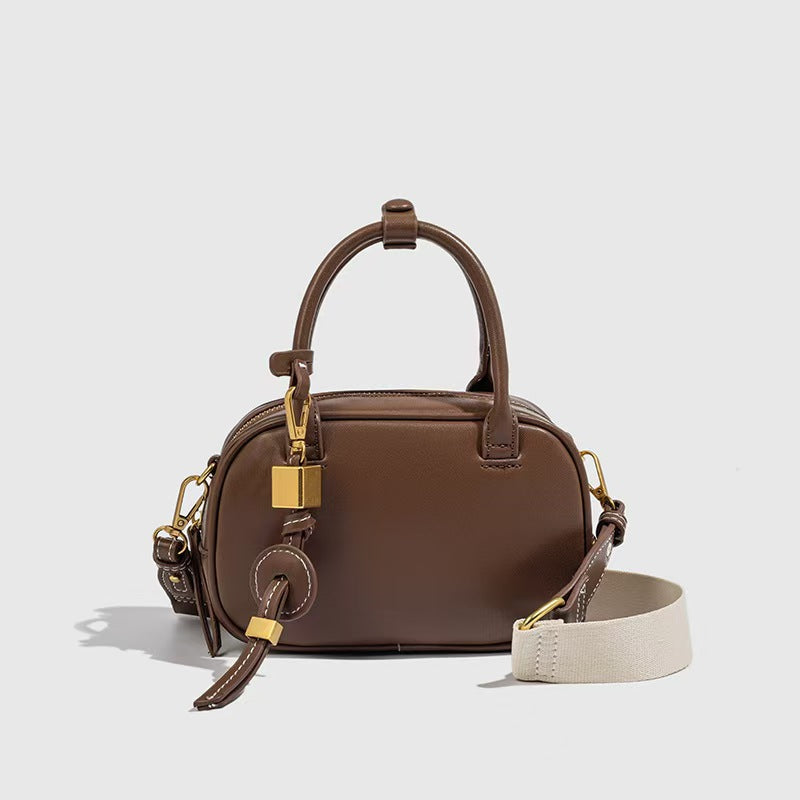 Niche Color-block Handheld Chic Crossbody Canvas Bag