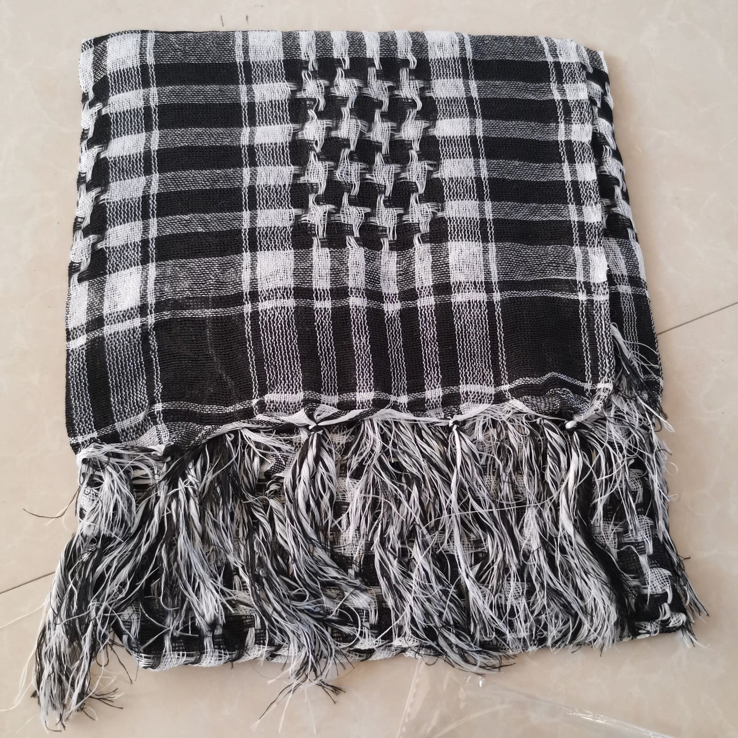 Polyester Houndstooth Tørklæde Firkantet arabisk tørklæde Taktisk tørklæde