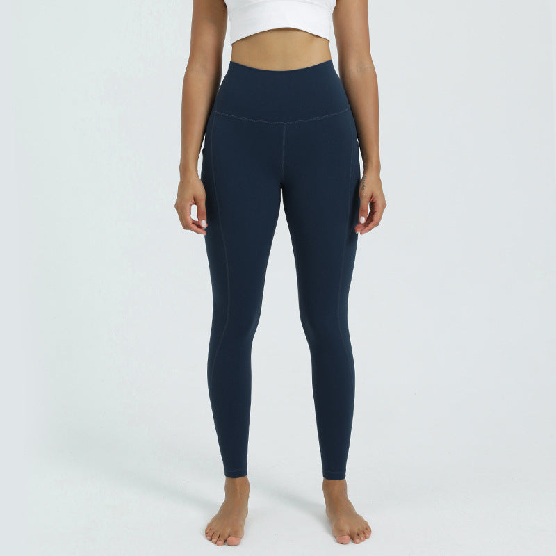 Pocket High Waist Buttock Lifting Yoga Clothes Elastic Abdominal Compression Tight Sweatpants