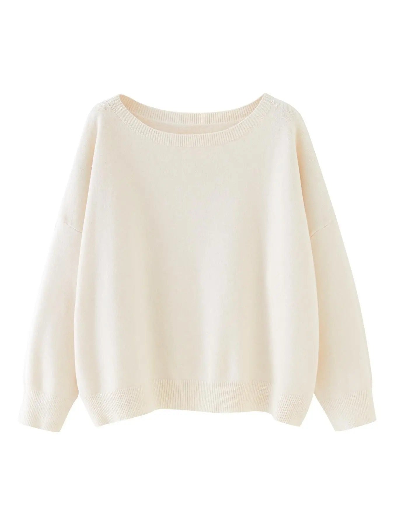Efterår og vinter rund hals løs og afslappet stil pullover