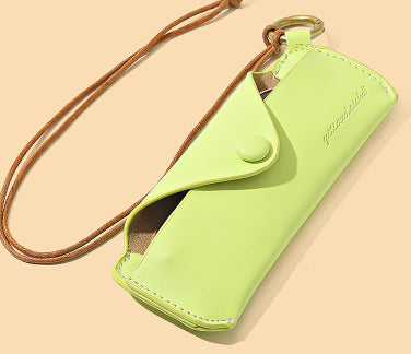 Soft Leather Bag Portable Storage Myopia Glasses