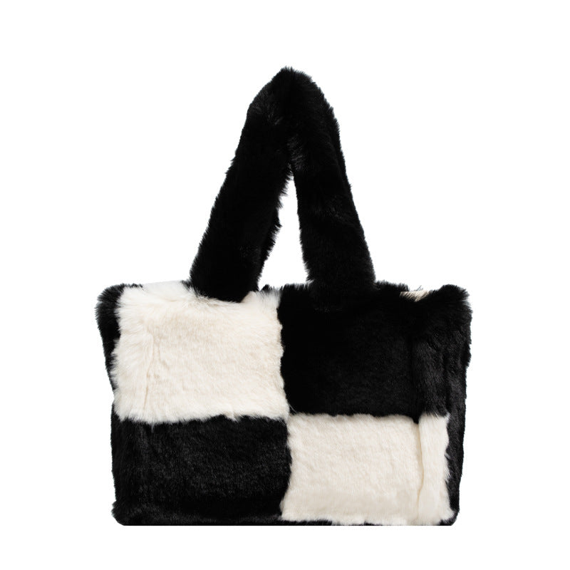 Simple Large Capacity New Lamb Wool Bag For Women