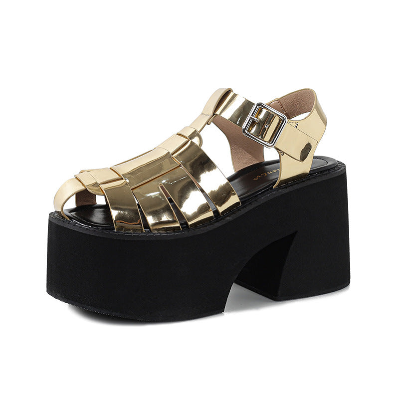 Summer Chunky Heel Platform High Heel Sandals Muffin