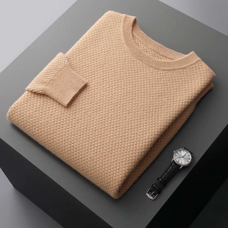 Herre EfterårVinter Business Casual Rundhalset Kashmir Sweater