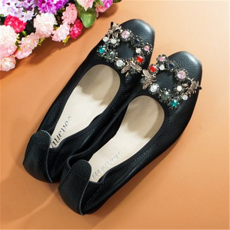 Flat Shoes With Shallow Mouth And Comfortable Low Heel
