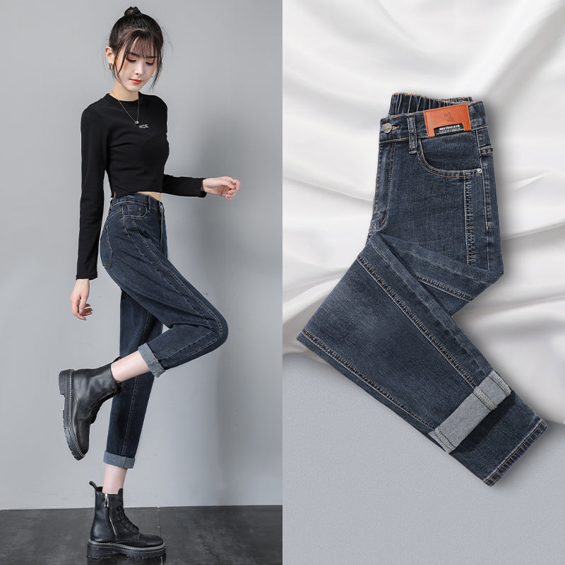 Jeans Straight Loose High Waist Daddy Harlan Women's Pants