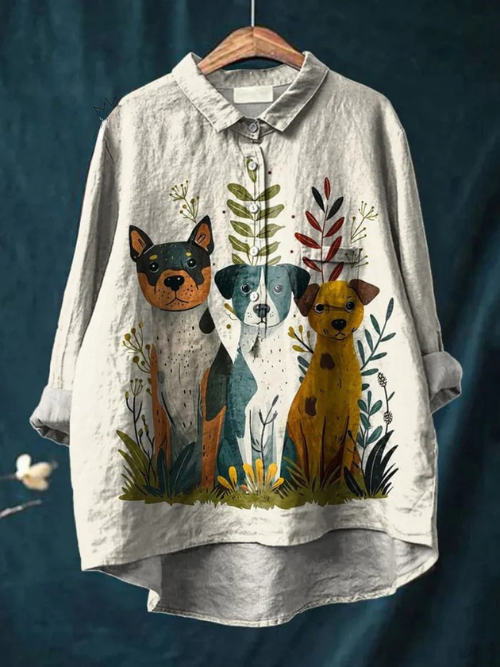 Women's Animal Retro Printed Shirt