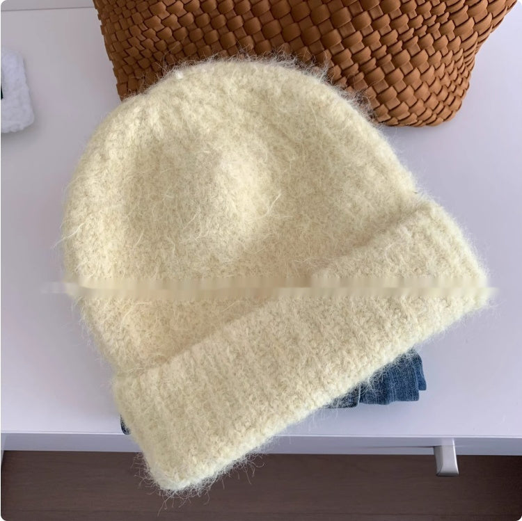 Alpaca Knit Woolen Hat Children Autumn And Winter Loose Large Version Retro Simple