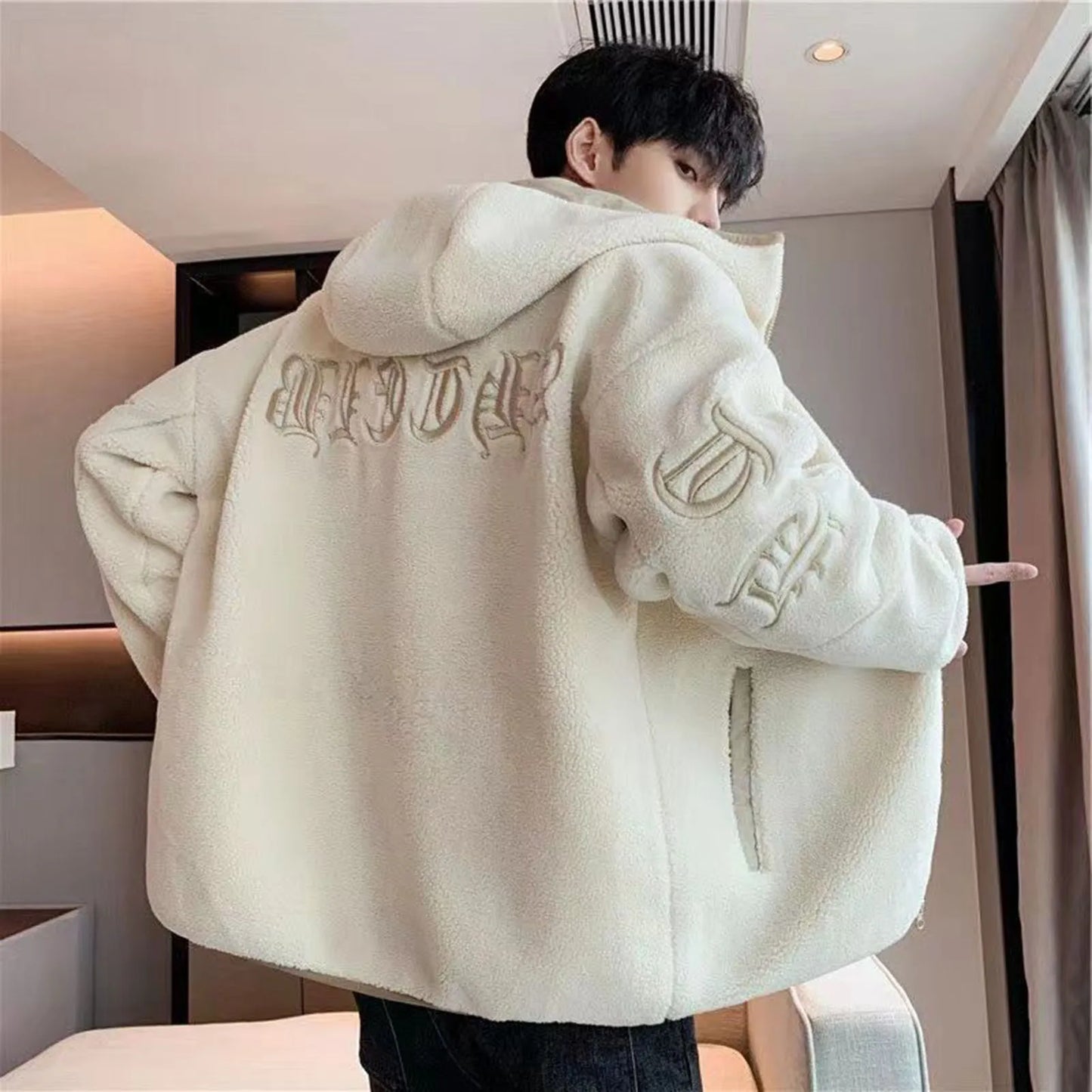 New Men Autumn Winter Thicken Warm Slim Fit Hooded Jackets Men'S Outwear Hip Hop Coat Male Teen Casual Jacket Colorful S-5XL
