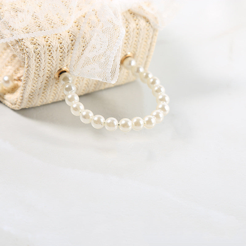 Summertime New Fund Is Relaxed Bowknot Straw Makes Up A Bag
