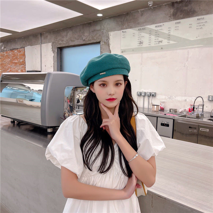 Women's Spring And Summer New Knitted Patch Beret