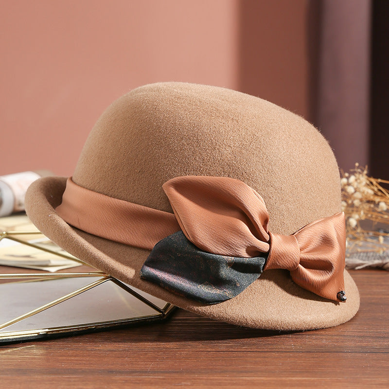 New Warm Woolen Bucket Hat Women's Fashion Hat