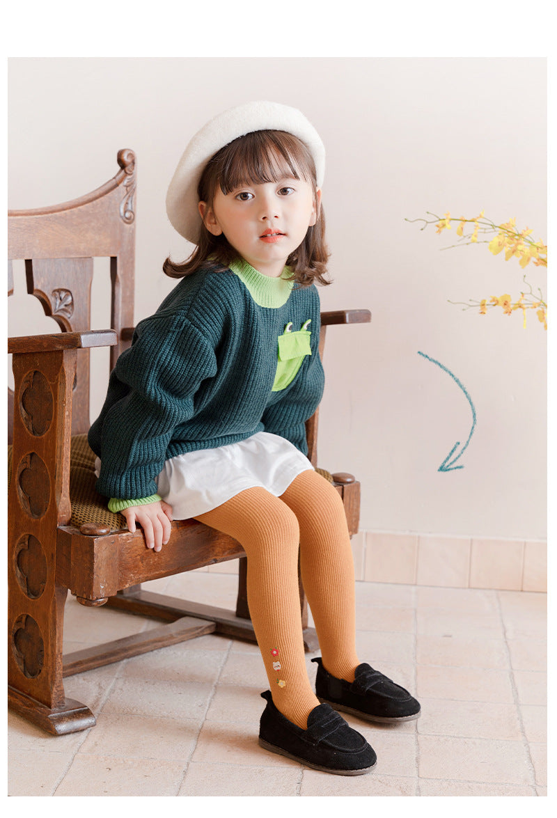 Girls' Leggings For Autumn And Winter New Korean Version Of Cartoon Animal Children's Leggings