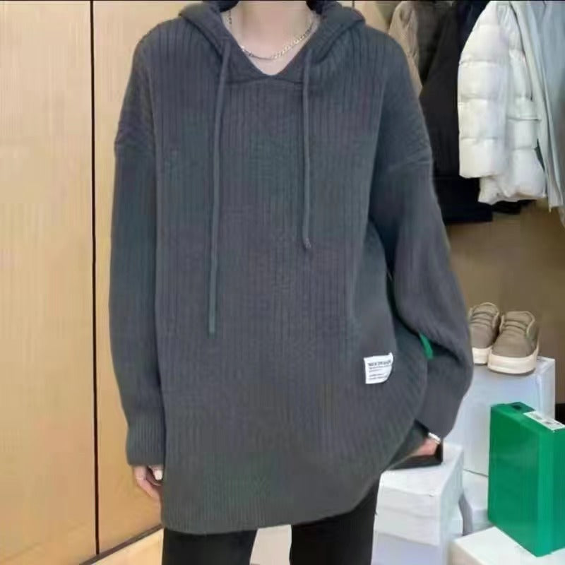 Women's Mid-length Hat Knitted Top Autumn And Winter New