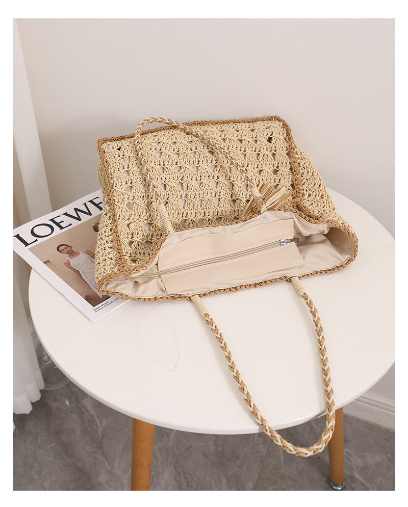 Handmade Woven Bag For Women's Seaside Vacation