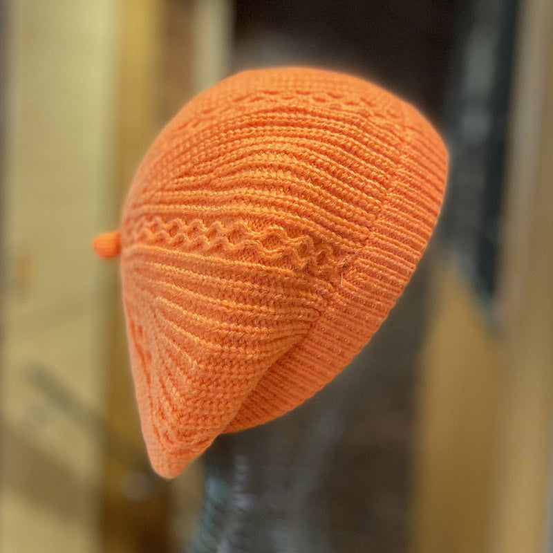 Ladies Autumn And Winter Knitted Beret French Style