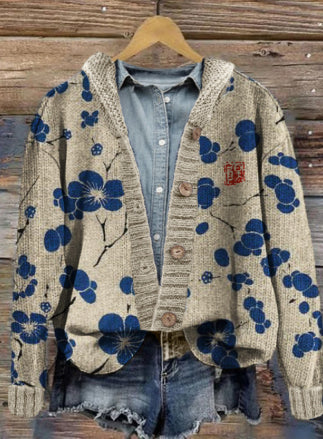 New 3D Digitally Printed Floral Cardigan