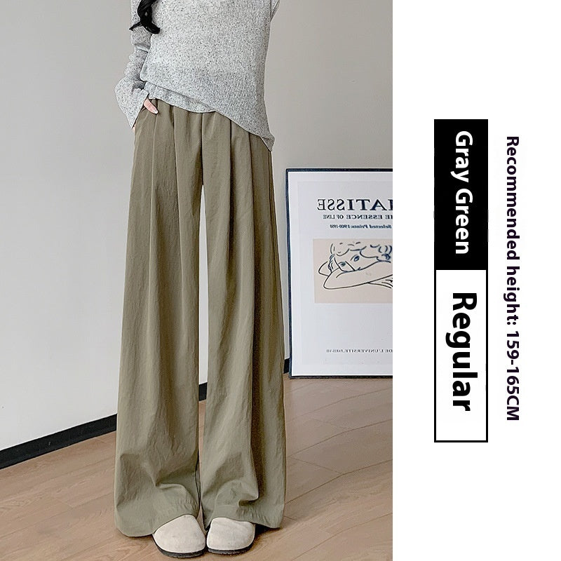 High Waist Drooping Casual Straight-leg Idle Style Mopping Yamamoto Pants