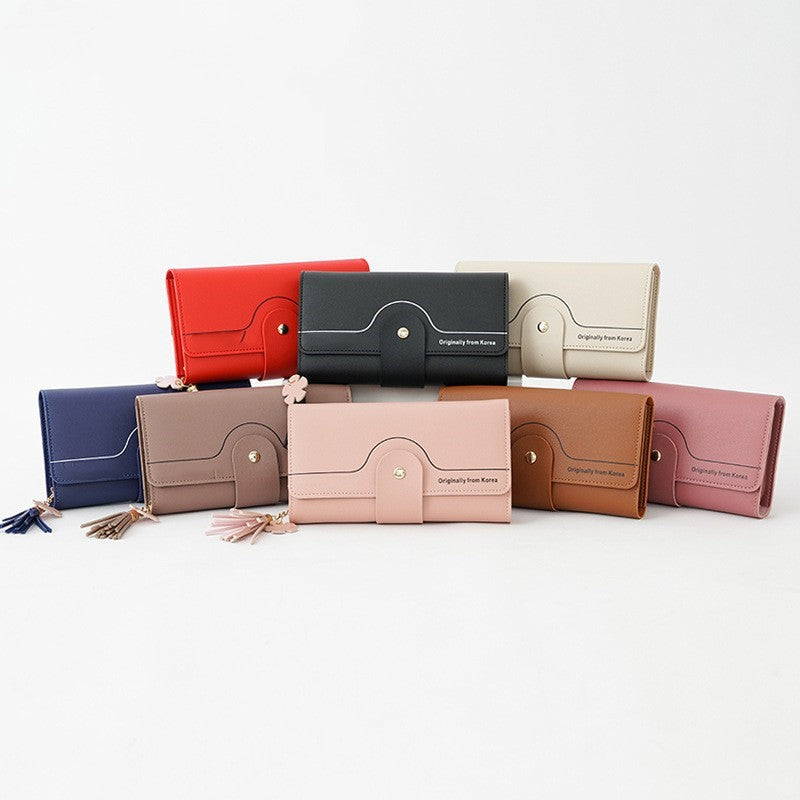 Geometrisk Alfabet Spænde Clutch Kvast Blad Lang Damepung