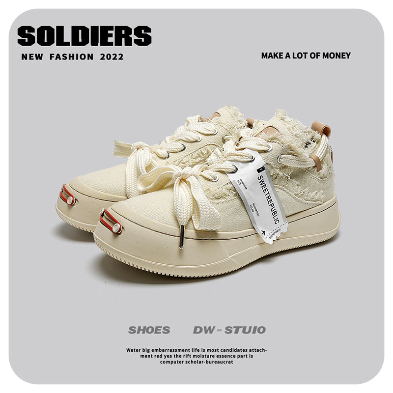 Butterfly Casual Shoes All Match Height Increasing Platform Shoes