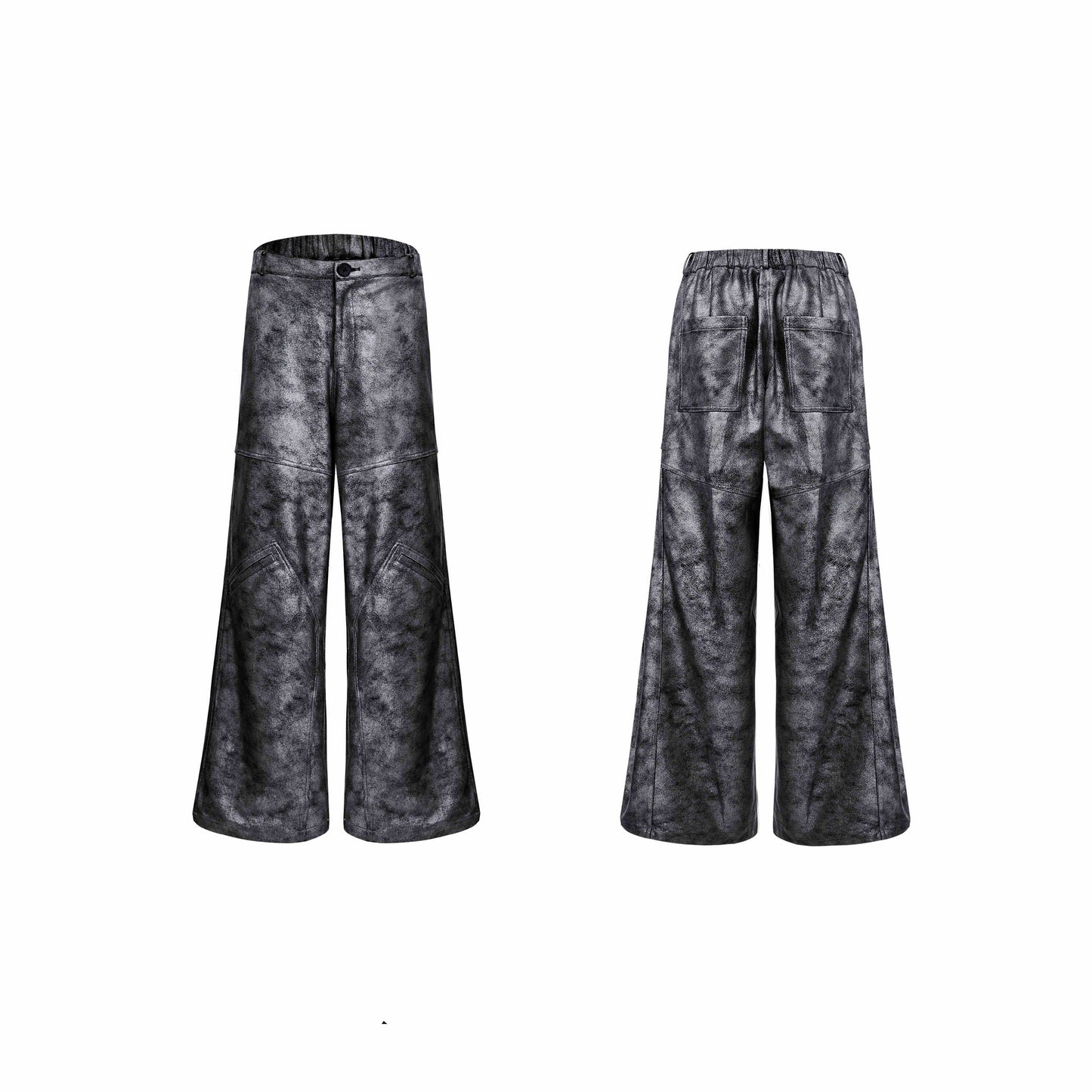 Advanced Loose Silver Wide-leg Casual Pants