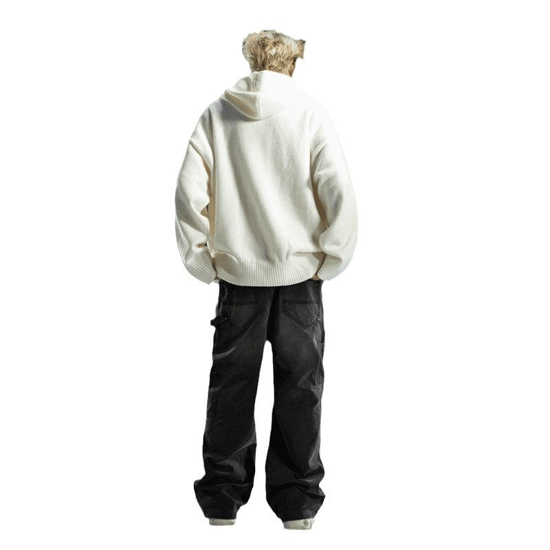 Idle Style Solid Color Same Style Hooded Sweater