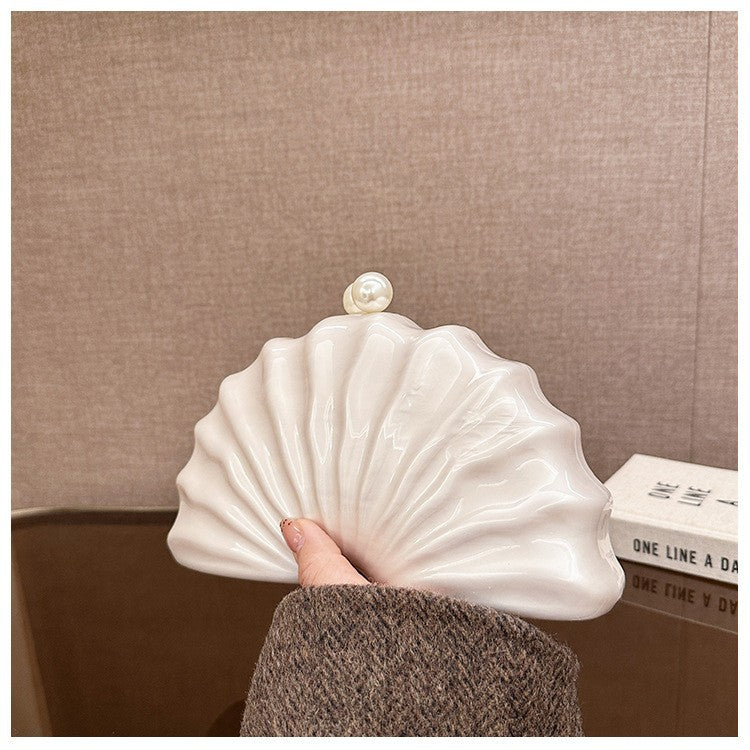 Stylish Acrylic Shell-shaped Clutch Bag Luxury Fashion Evening Bag