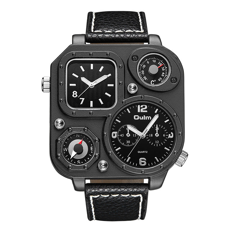 Firkantet Punk Dual Display Urskive Herre Multifunktionelt Sports Personlighed Remur